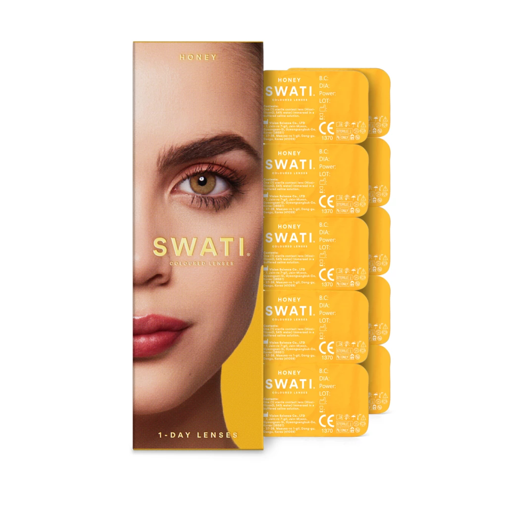 SWATI Cosmetics - Coloured Lenses Honey 1-Day Lenses på KICKS.no