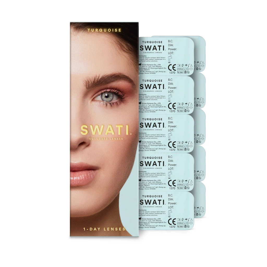 SWATI Cosmetics - Coloured Lenses Turqoise 1-Day Lenses på KICKS.no