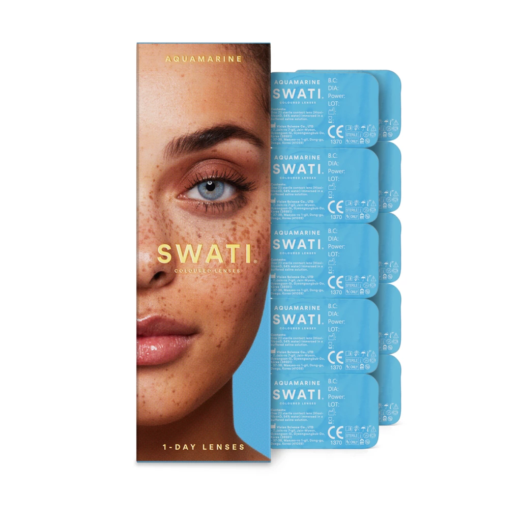 SWATI Cosmetics - Coloured Lenses Aquamarine 1-Day Lenses på KICKS.no