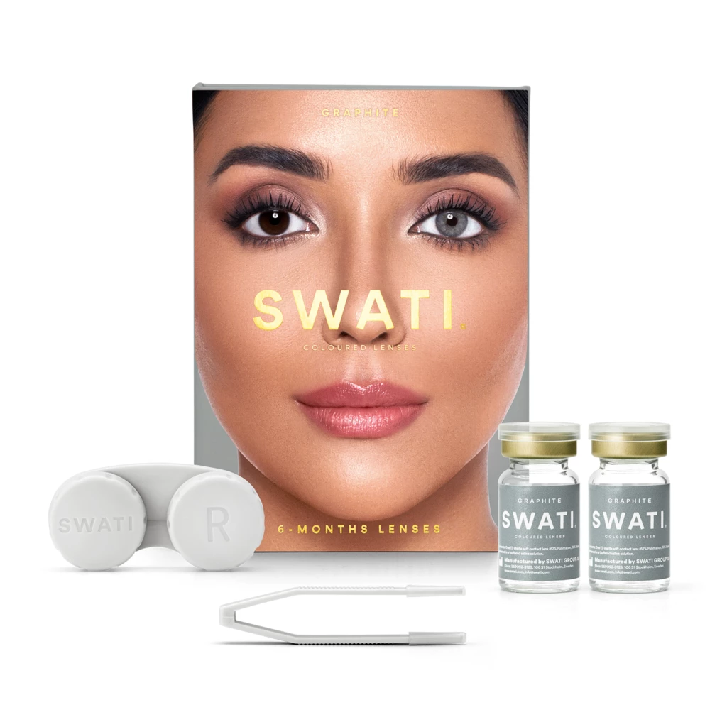 SWATI Cosmetics - Coloured Lenses Graphite 6-Months Lenses på KICKS.no