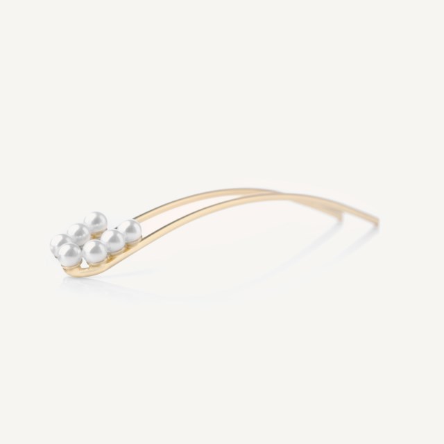 Hairpin 7 Pearls Gold