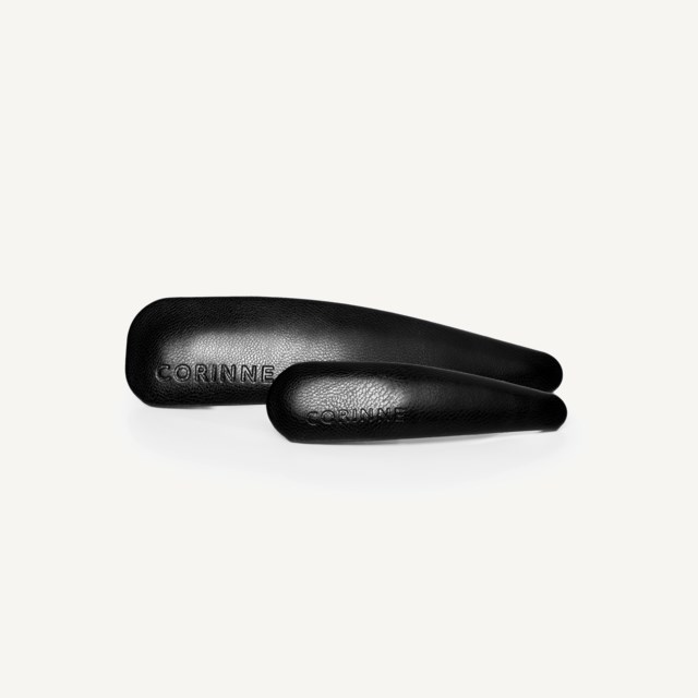 Vegan Barrette Big And Small 2-Pack Black