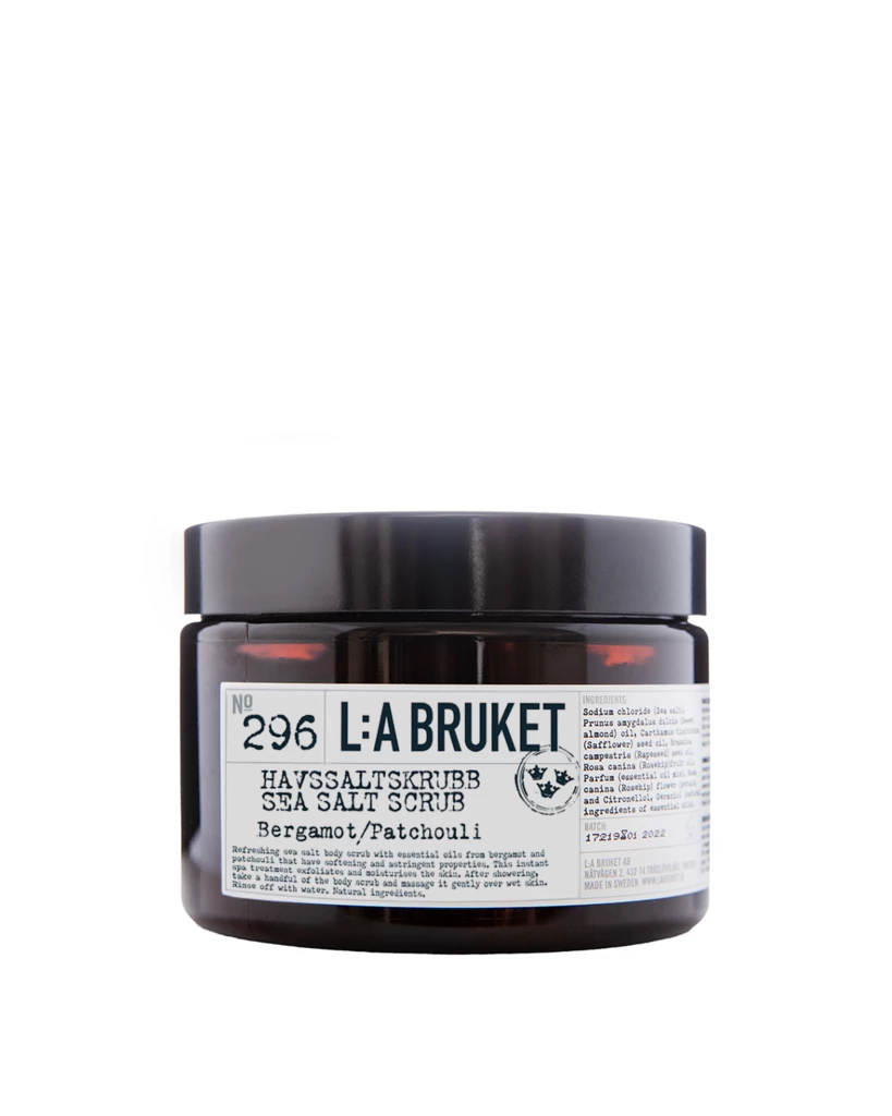 L:a Bruket - 296 Sea Salt Scrub Bergamot/Patchouli 420 g på KICKS.se