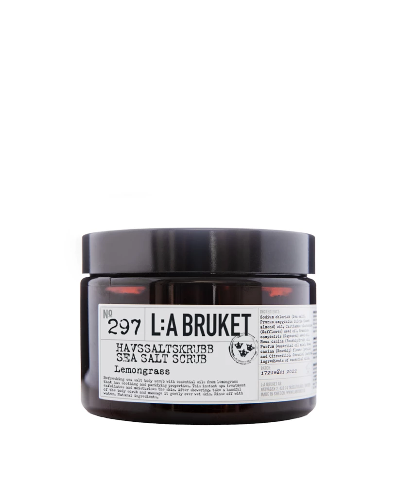 L:a Bruket - 297 Sea Salt Scrub Lemongrass 420 g på KICKS.se
