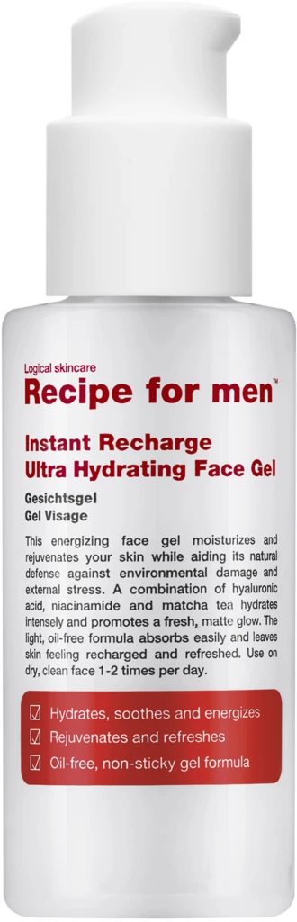 Recipe For Men - Instant Recharge Face Gel 75 ml på KICKS.se