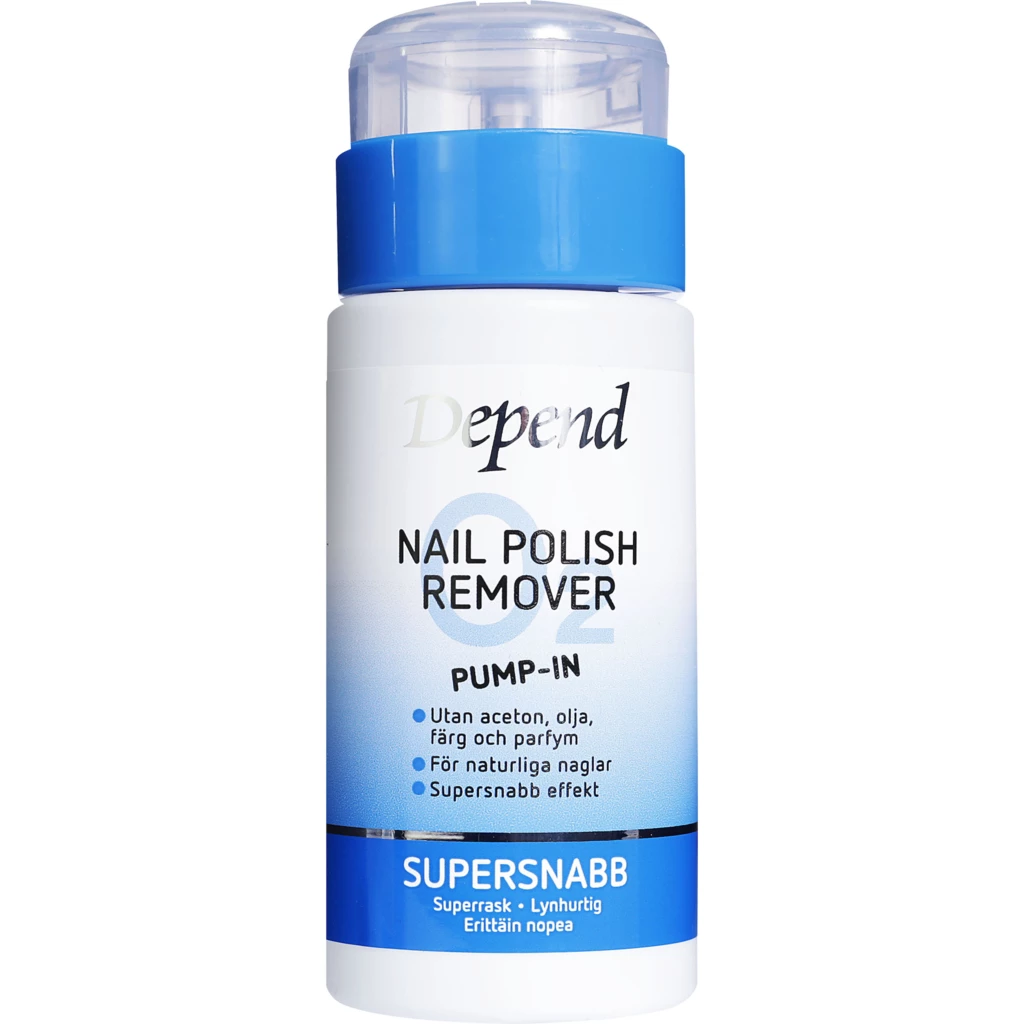 Depend - O2 Blue Pump-In Nail Polish Remover 125 ml på KICKS.se