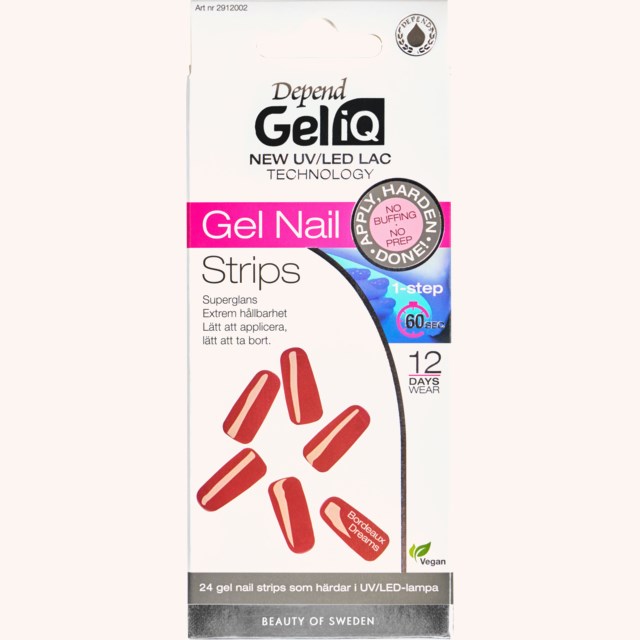 Gel iQ Gel Nail Strips Semi Cured 002 Bordeaux Dreams