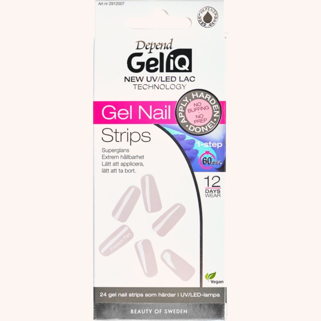Gel iQ Gel Nail Strips Semi Cured 007 French Flirt Gel iQ Gel Nail Strips Semi Cured 007 French Flirt