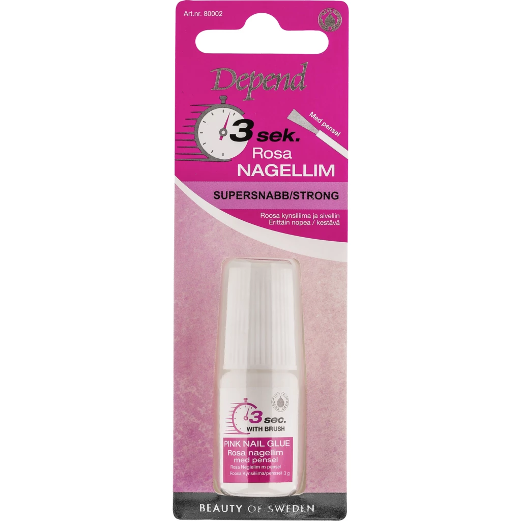 Depend - 3 Sec Pink Nail Glue With Brush på KICKS.se