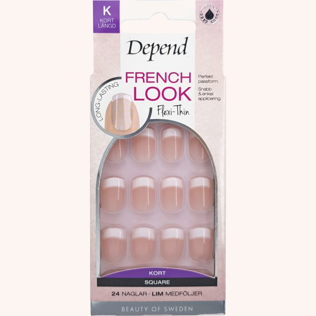 French Look Short Square Pink French Look Short Square Pink