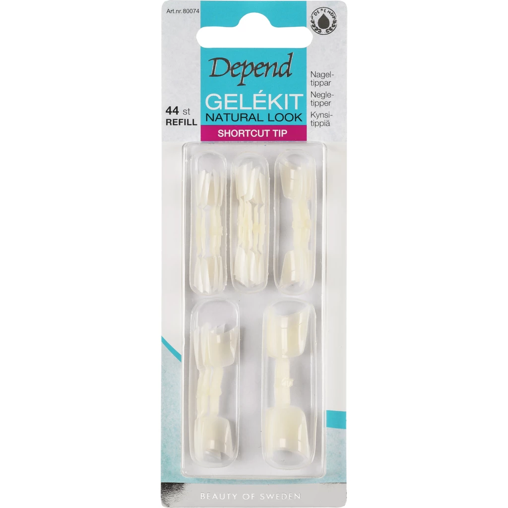 Depend - Nail Tips Gel Kit Refill Natural Duo Squareosoitteessa Kicks.fi