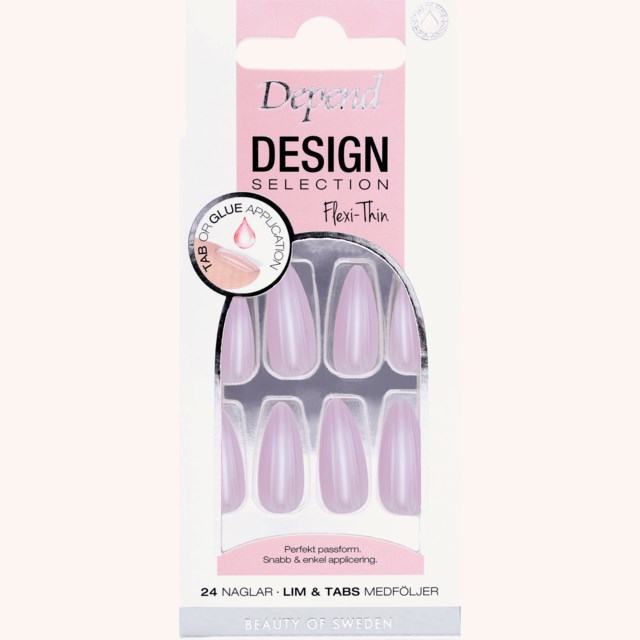 Design Selection Almond Artificial Nail Cherry Blossom