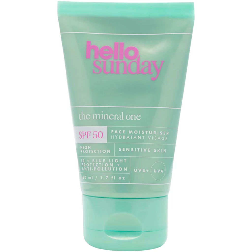 Hello Sunday - The Mineral One - 100% Mineral Filter Fragrance Free Face Cream SPF50 50 ml på KICKS.no