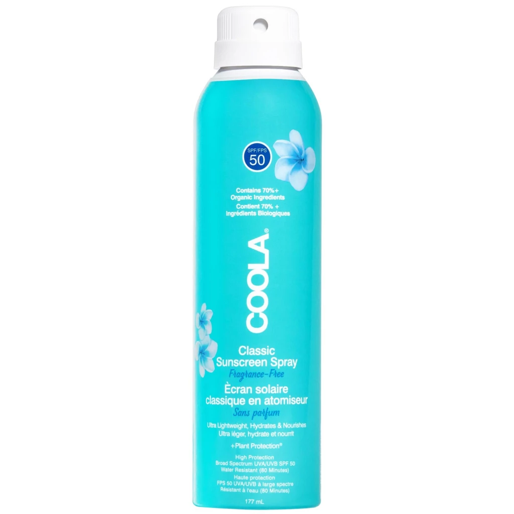 COOLA - Classic SPF50 Body Spray Fragrance Free 177 mlosoitteessa Kicks.fi