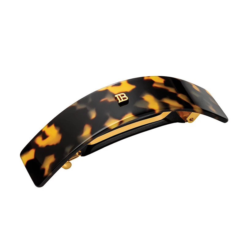 BALMAIN Paris Hair Couture - Cellulose Acetate Barrette Pour Cheveux Large Tortoise Shell på KICKS.se