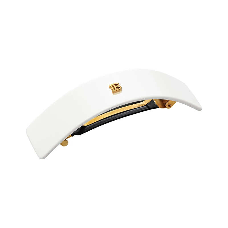 BALMAIN Paris Hair Couture - Cellulose Acetate Barrette Pour Cheveux Large White på KICKS.se