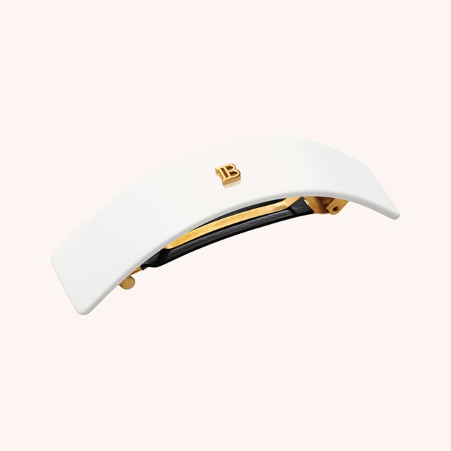 Cellulose Acetate Barrette Pour Cheveux Large White Cellulose Acetate Barrette Pour Cheveux Large White