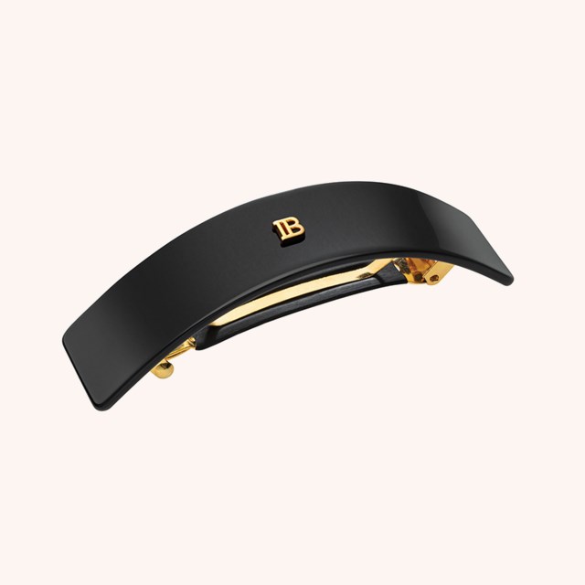 Cellulose Acetate Barrette Pour Cheveux Large Black