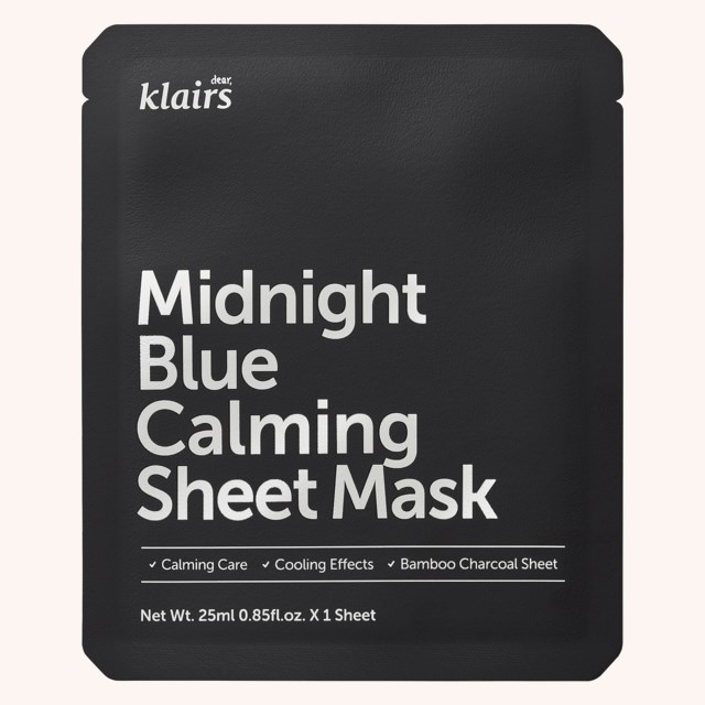 Midnight Blue Calming Sheet Mask 25 ml Midnight Blue Calming Sheet Mask 25 ml