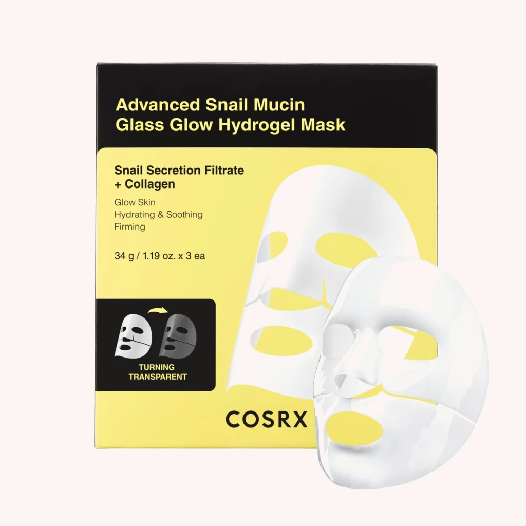 Advanced Snail Mucin Glass Glow Hydrogel Mask 3 x 34 ml