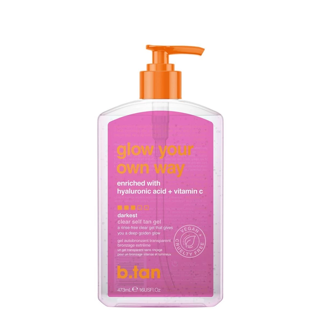 b.tan - Glow Your Own Way Clear Self Tan Gel 473 ml på KICKS.se