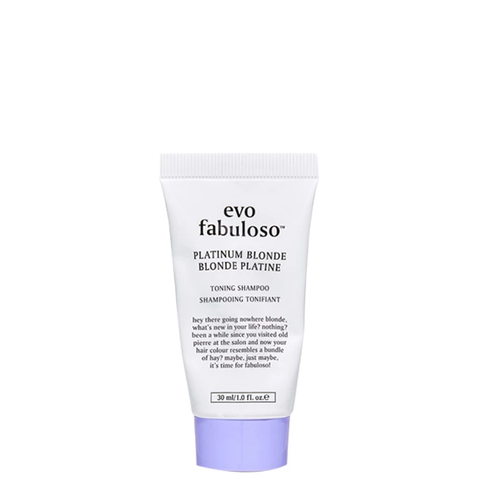 Evo - Fabuloso Platinum Blonde Toning Shampoo 30 ml på KICKS.se