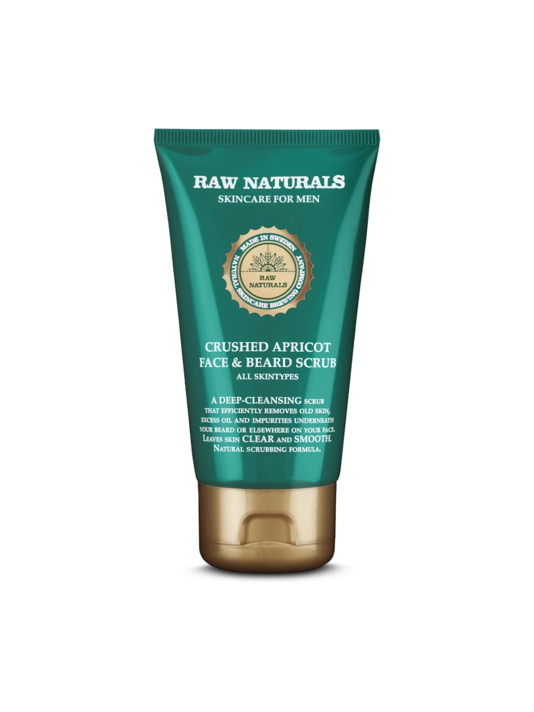 RAW Naturals - Crushed Apricot Face & Beard Scrubosoitteessa Kicks.fi